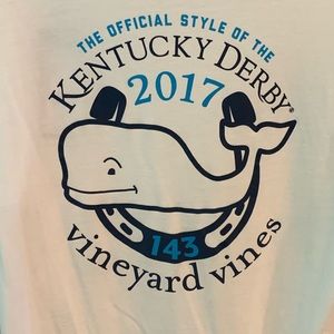 Vineyard Vines Kentucky Derby white long sleeve t